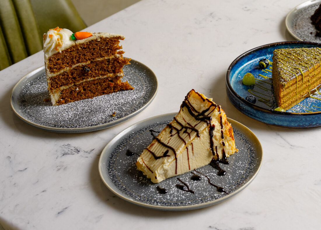 Cakes and desserts at Fabrice Brasserie, Milton Keynes