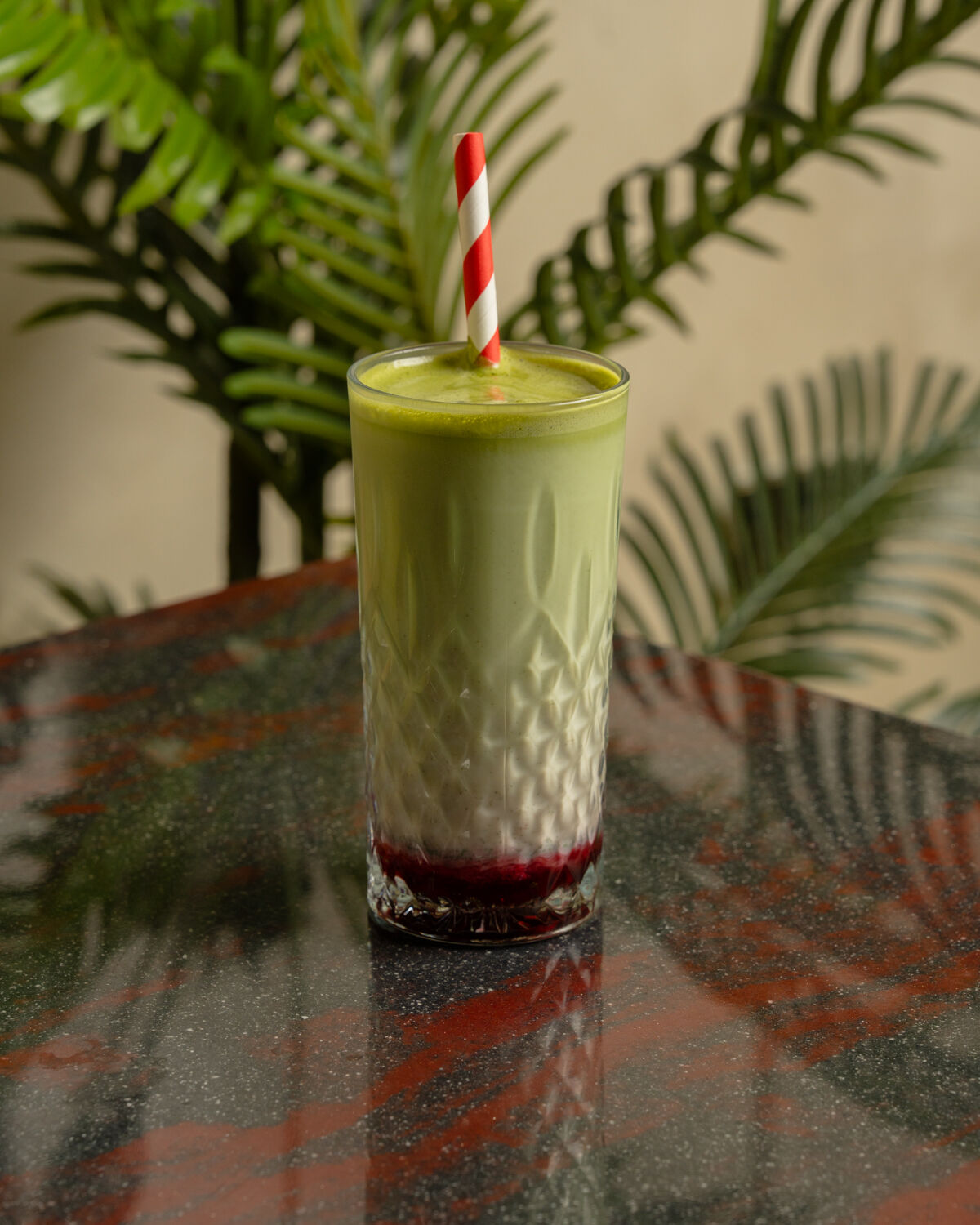 Iced pistachio latte at Fabrice Brasserie