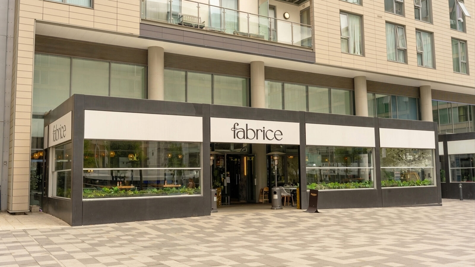 The Fabrice Brasserie storefront at The Hub, Milton Keynes